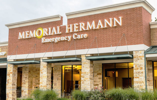 Outside photo of the Memorial Hermann Emergency Care center